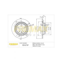 Fremax Brake Disc Rear Pair