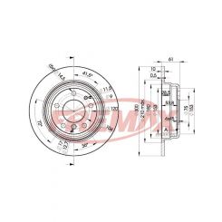 Fremax Brake Disc Rear Pair Bmw E34. 518 520 525 530 535