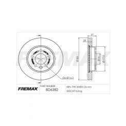 Fremax Brake Disc Front Pair VW Amarok 2010 - 2017