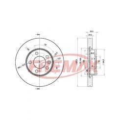 Fremax Brake Disc Front VW Transporter T5 Diesel