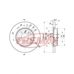 Fremax Brake Disc Front Pair Bmw E46 330I 330Ci