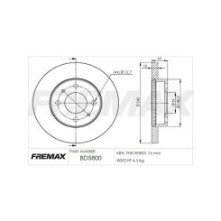 Fremax Brake Disc Front Pair