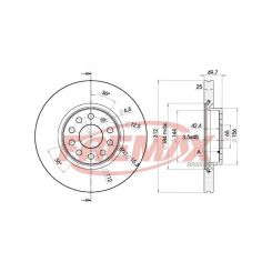 Fremax Brake Disc Front Pair Golf Mk5 Gti Jetta Passat