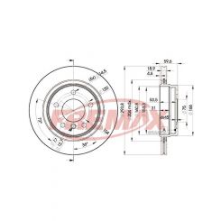 Fremax Brake Disc Rear Pair Bmw E46 320 323 325 328