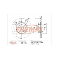 Fremax Brake Disc Front Each