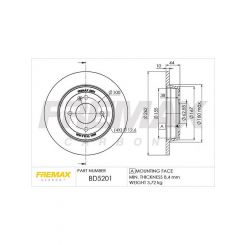 Fremax Brake Disc Rear Pair