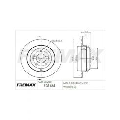 Fremax Brake Disc Rear Pair