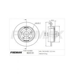Fremax Brake Disc Rear Pair