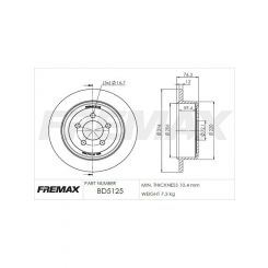 Fremax Brake Disc Rear Pair