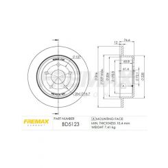 Fremax Brake Disc Rear Pair