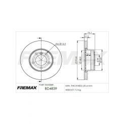 Fremax Brake Disc Front Each Bmw E39 523 525 535