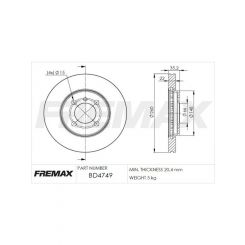 Fremax Brake Disc Front Pair Bmw E30 323I 325E