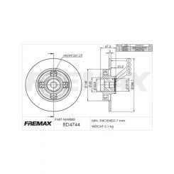 Fremax Brake Disc Rear Each