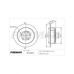 Fremax Brake Disc Rear Pair