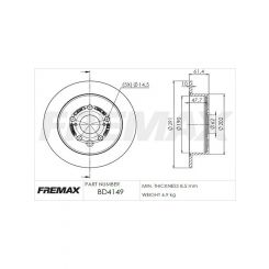 Fremax Brake Disc Rear Pair
