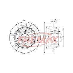 Fremax Brake Disc Rear Pair Bmw E39 520 523I