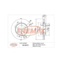 Fremax Brake Disc Rear Pair