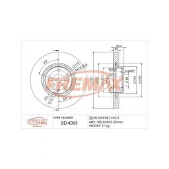 Fremax Brake Disc Front Each