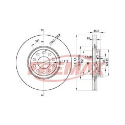 Fremax Brake Disc Front Pair Audi A4 Passat