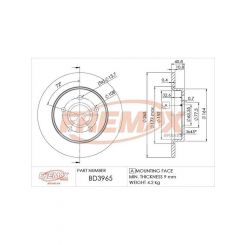 Fremax Brake Disc Rear Pair