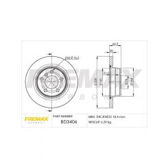 Fremax Brake Disc Rear Pair Bmw E87118 120 E90 318 320 325