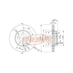 Fremax Brake Disc Front LH Porsche Cayenne V6 & Diesel 2007