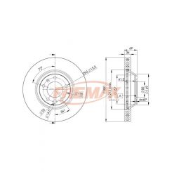 Fremax Brake Disc Front RH Porsche Cayenne S, Turbo