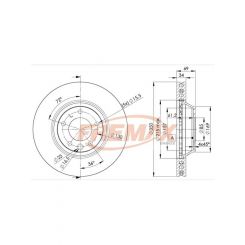 Fremax Brake Disc Front LH Porsche Cayenne S, Turbo