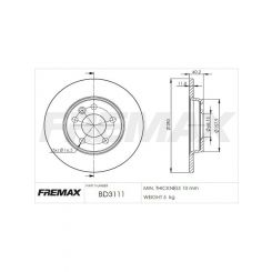 Fremax Brake Disc Rear Pair