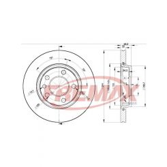 Fremax Brake Disc Rear Pair VW Transporter T5 16" Wheel