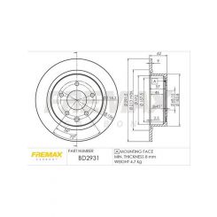 Fremax Brake Disc Rear Pair