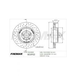 Fremax Brake Disc Rear Each