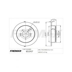 Fremax Brake Disc Rear Pair