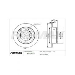 Fremax Brake Disc Rear Pair