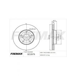 Fremax Brake Disc Front Pair