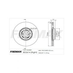 Fremax Brake Disc Front Each