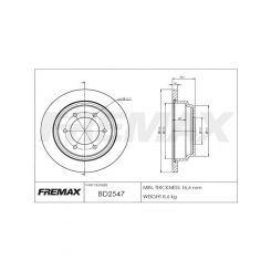 Fremax Brake Disc Rear Pair