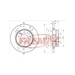 Fremax Brake Disc Rear Pair Bmw E36 323I 328I E46 320I
