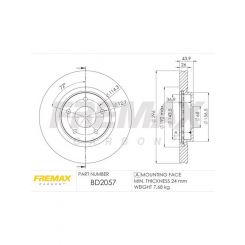 Fremax Brake Disc Front Pair