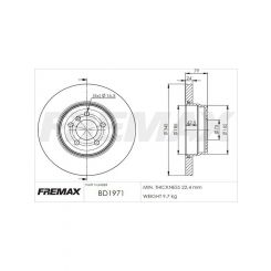 Fremax Brake Disc Rear Pair Bmw X5 E70