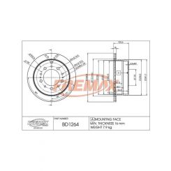 Fremax Brake Disc Rear Each