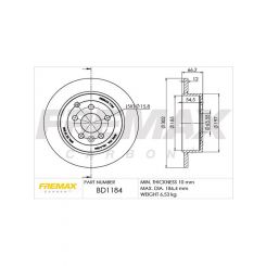 Fremax Brake Disc Rear Each
