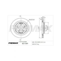Fremax Brake Disc Rear Pair
