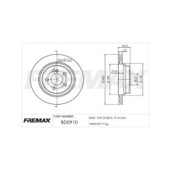 Fremax Brake Disc Rear Pair