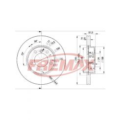 Fremax Brake Disc Front Pair Bmw 320I - 325I 10/90 - 318Is