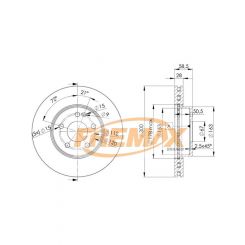 Fremax Brake Disc Front Pair Mercedes Vito Viano
