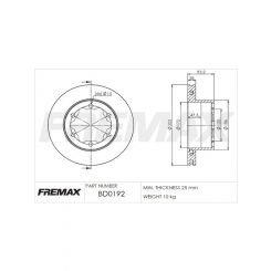 Fremax Brake Disc Rear Each