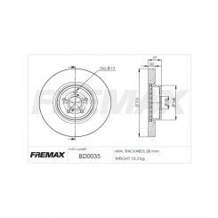 Fremax Brake Disc Front Each
