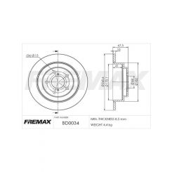 Fremax Brake Disc Rear Pair