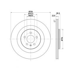 Bremtec Euro-Line Disc Brake Rotor (Single) 355.8mm